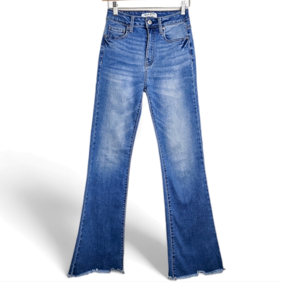 unknown Jeans Womens Indigo Blue Stretch Waxed Jeans Poshmark